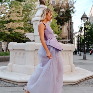 Long lilac tulle dress - Image 3